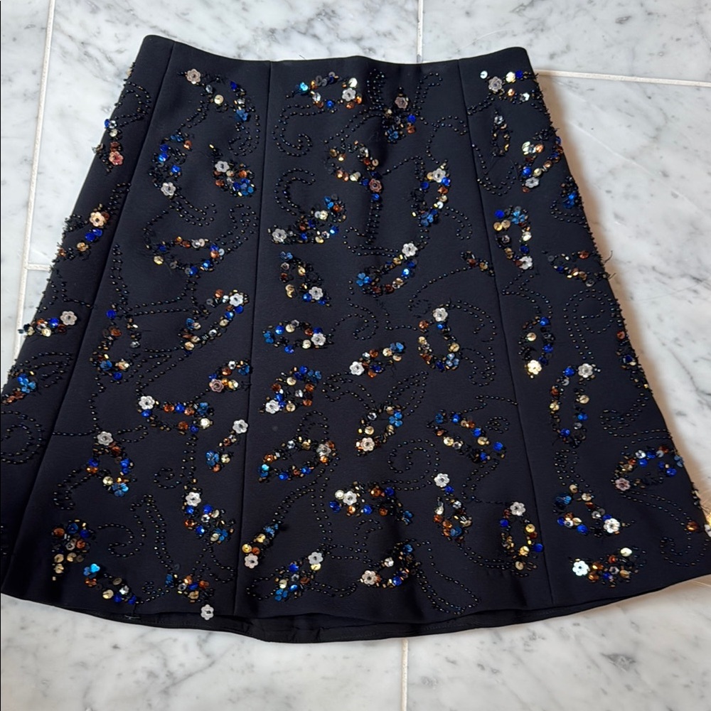 Club Monaco Embellished Black Skirt Size 2